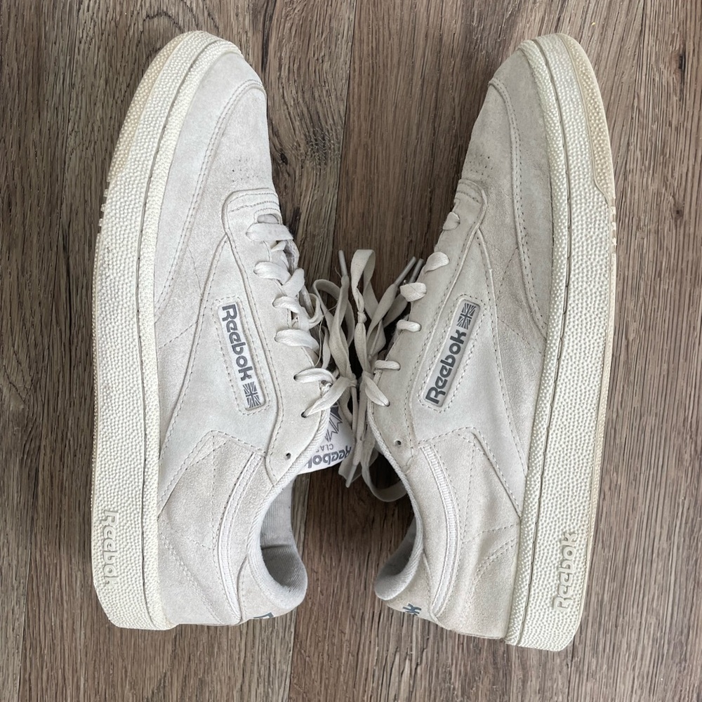 Men Size 8.5 Reebok Club C 85 'Bone' Shoes - Picture 2 of 8